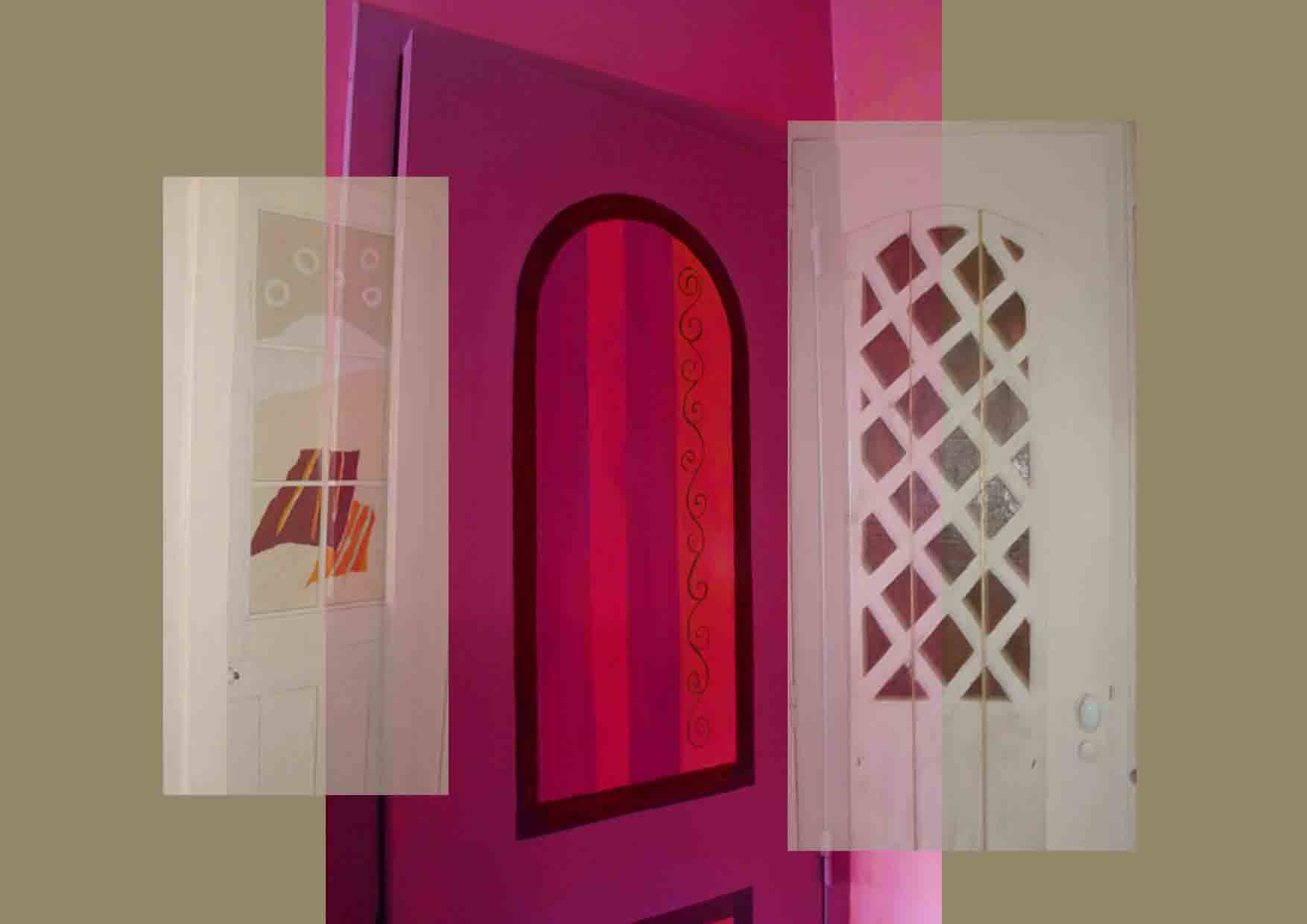 porte decoration DESIGNER d'intérieur-ARTISAN DECORATEUR-Artisan peintre decorateur angers-spécialiste des papiers peints-DECORS CREES par marqueterie avec les PAPIERS PEINTS angers- ANGERS RENOVATION d'intérieur et CREATIONS MURALES en ANJOU-ANGERS (49)- ile de ré (17 )